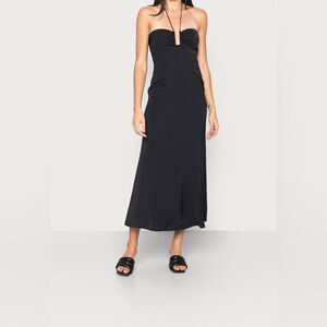 Abercrombie & Fitch Black  Sweetheart Maxi  Dress Women Size Small